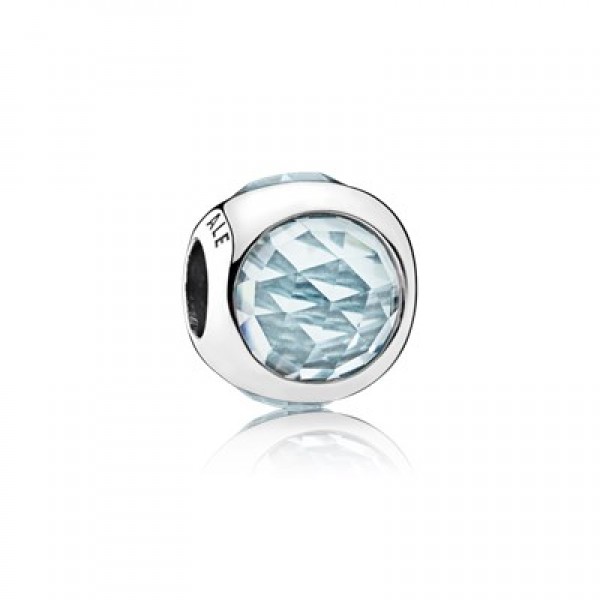 Pandora Aqua Blue Radiant Droplet Charm Jewelry