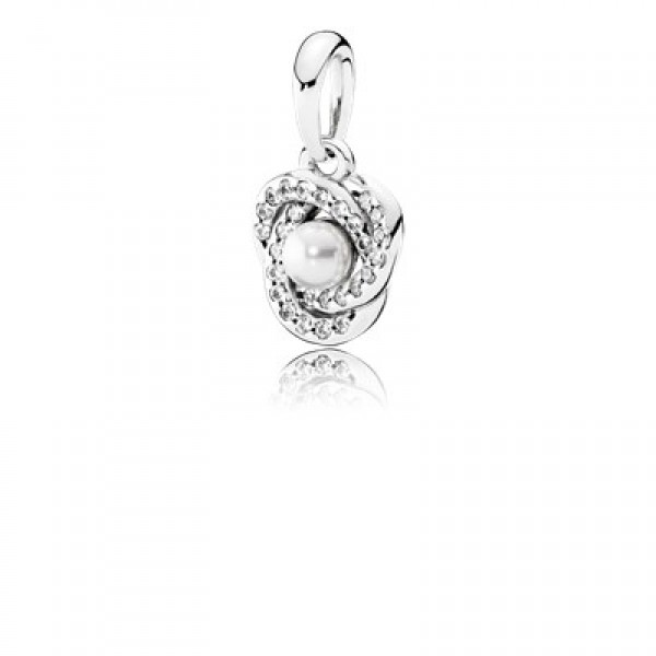 Pandora Luminous Love Knot White Crystal Pearl