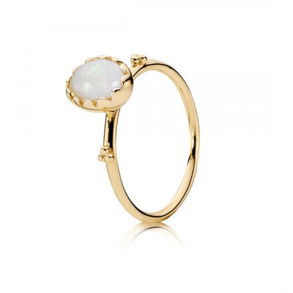 Pandora Jewelry Soft Sweetness White Opal 14K Gold