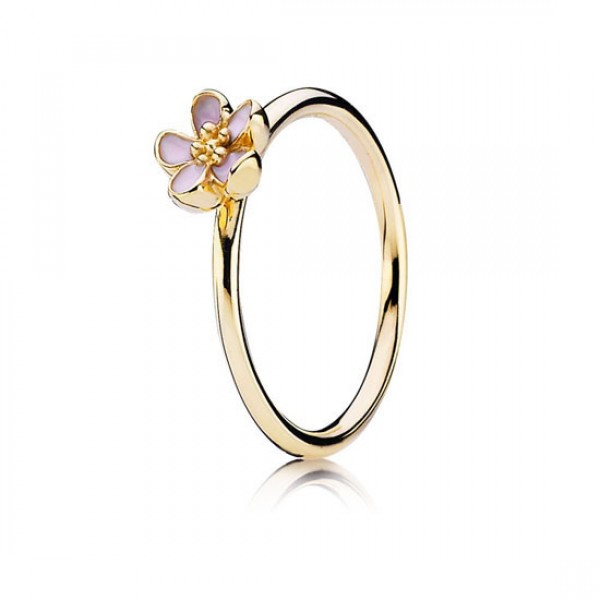 Pandora Jewelry Cherry Blossom Stackable Ring Pink 14K Gold