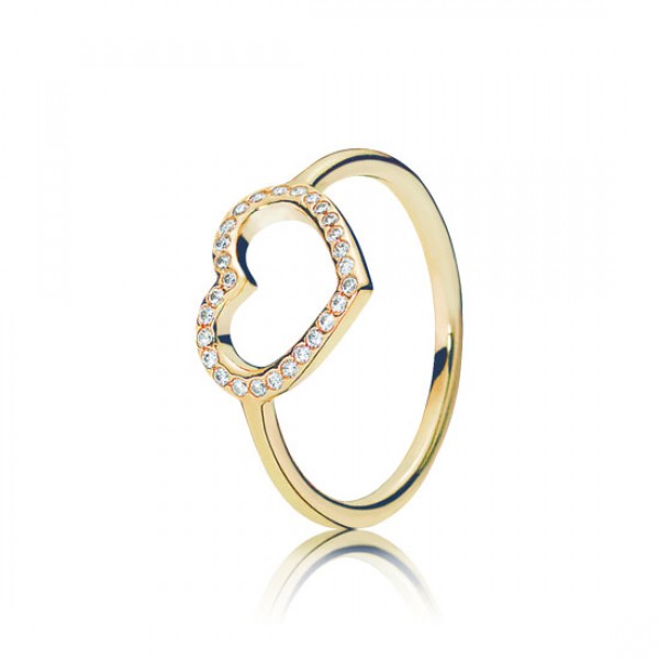 Pandora Captured Heart Ring 14K Gold