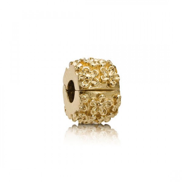 Pandora Jewelry Golden Flower Clip 14K Gold