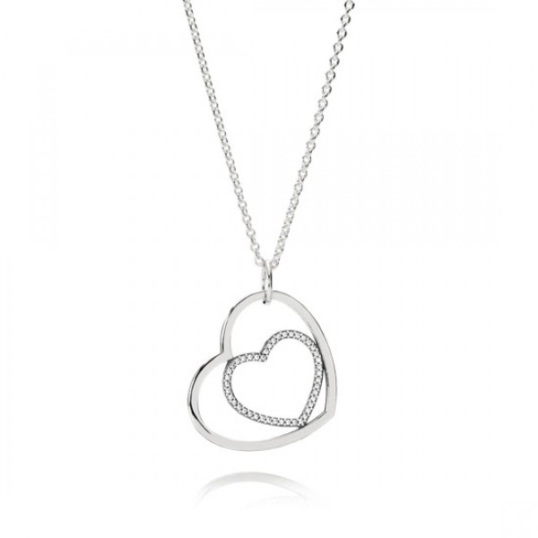 Pandora Heart To Heart Pendant Necklace