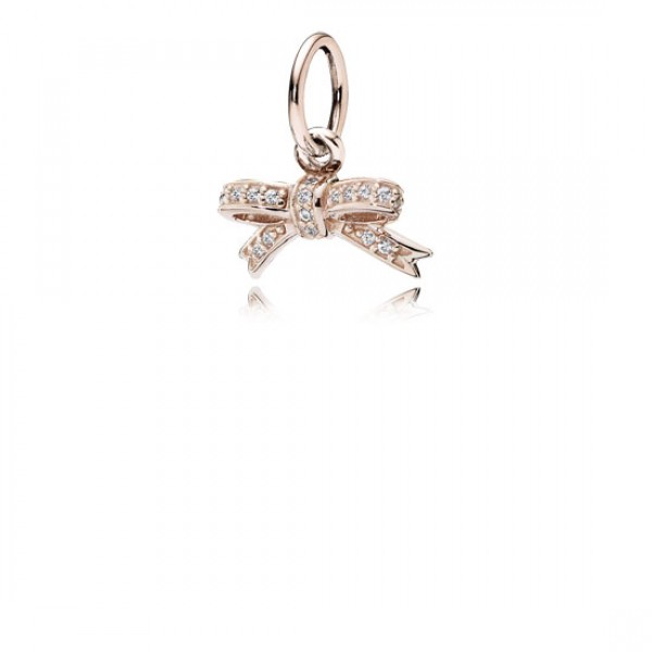 Pandora Sparkling Bow Pendant Rose&trade
