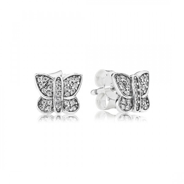 Pandora Sparkling Butterfly Stud Earrings