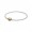 Pandora Silver Bangle Charm Bracelet With 14K Gold Clasp