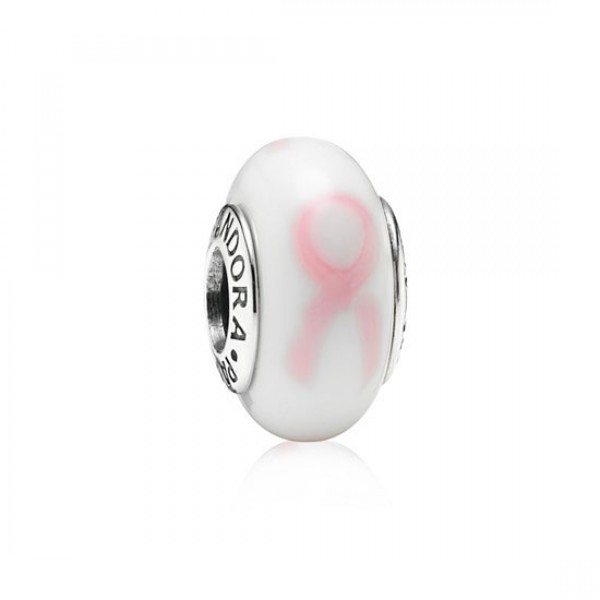 Pandora Pink Ribbon Breast Cancer Awareness Murano Glass