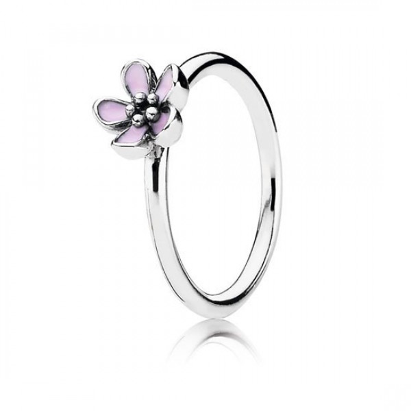 Pandora Cherry Blossom Stackable Ring Pink Enamel