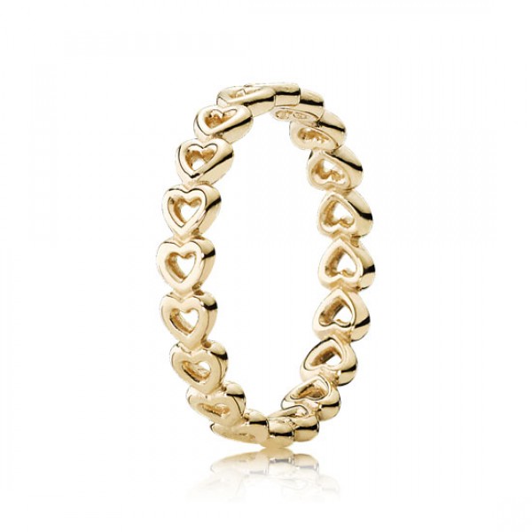 Pandora Linked Love Stackable Ring 14K Yellow Gold