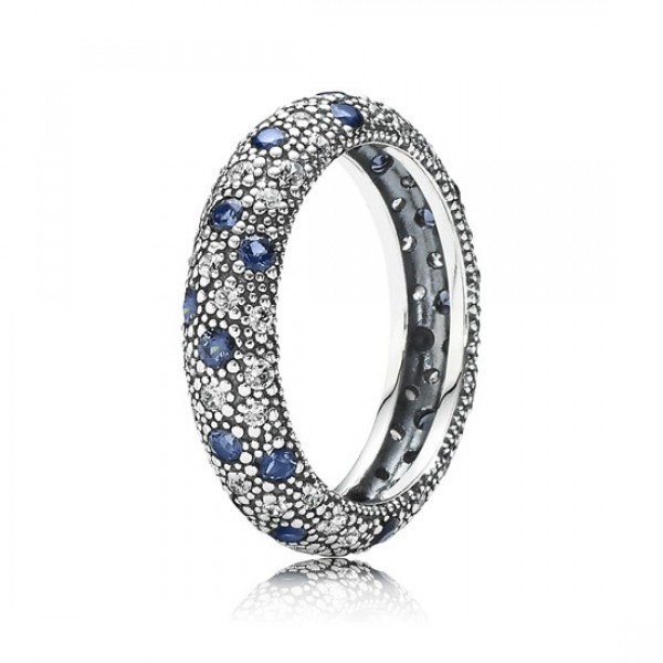 Pandora Cosmic Stars Stackable Ring Blue Crystal