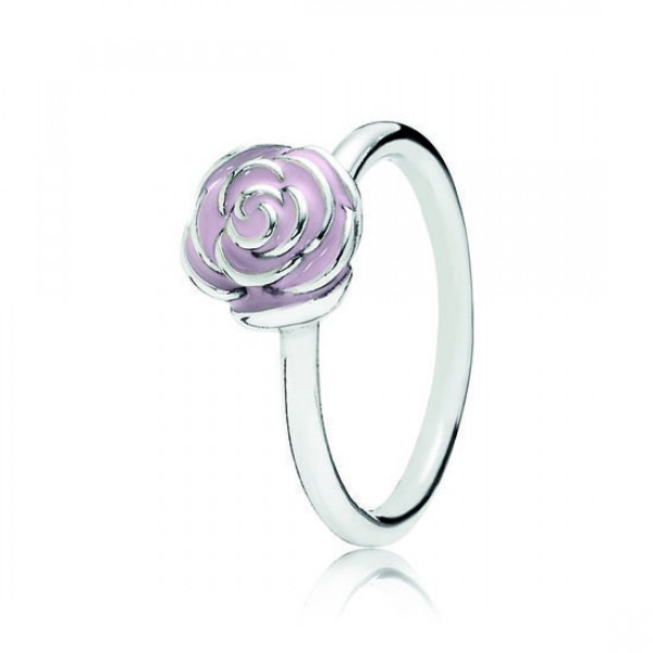 Pandora Rose Garden Stackable Ring Pink Enamel
