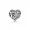 Pandora June Signature Heart Grey Moonstone