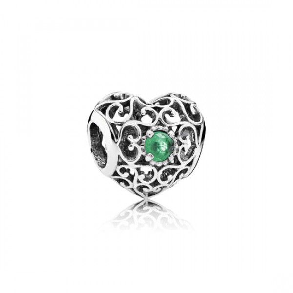 Pandora May Signature Heart-Royal Green Crystal