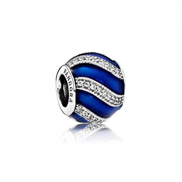 Pandora Adornment-Transparent Royal-Blue Enamel