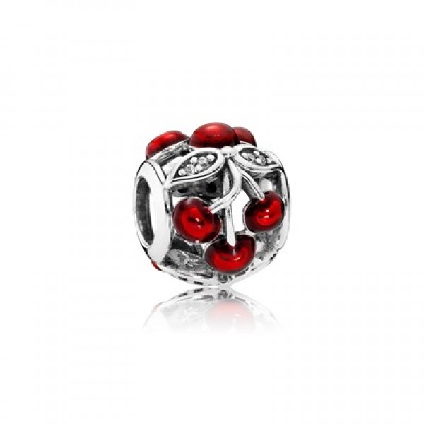 Pandora Sweet Cherries-Glossy Red Enamel