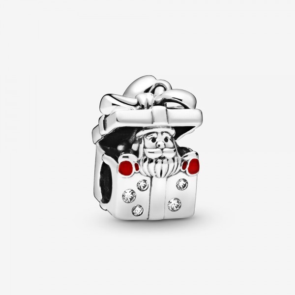 Santa in a Giftbox Charm