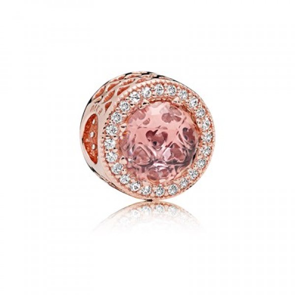 Pandora Radiant Hearts Charm-Rose Blush Pink Crystal & Clea