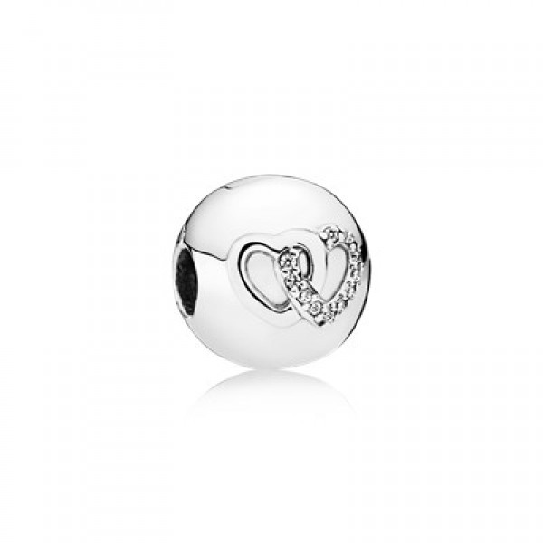 Pandora Heart Bond Charm-Clear